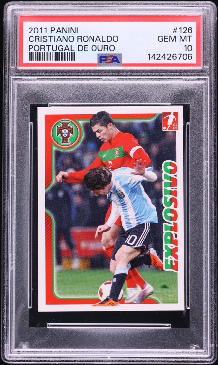 2011 Panini Portugal De Ouro Cristiano Ronaldo #126 PSA 10 GEM MINT