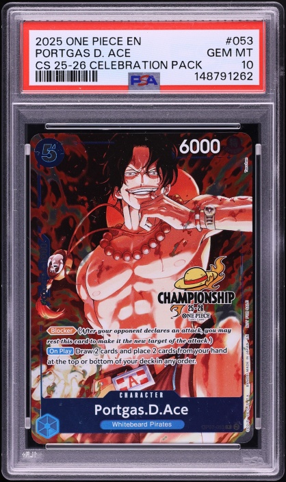 2025 One Piece Japanese Promo Saikyo Jump October Portgas D. Ace