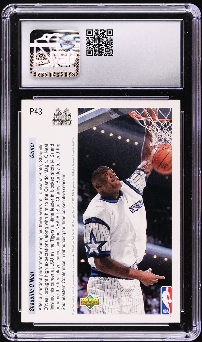 1992 Upper Deck McDonald's Shaquille O'Neal ROOKIE #P43 CSG 6 EXMT