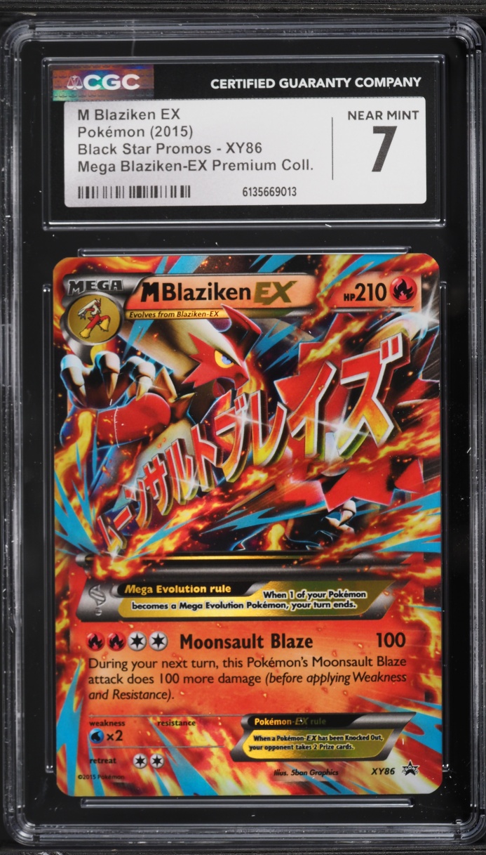 2015 Pokemon XY Black Star Promo Premium Collection M Blaziken EX #XY86 CGC 7 NRMT