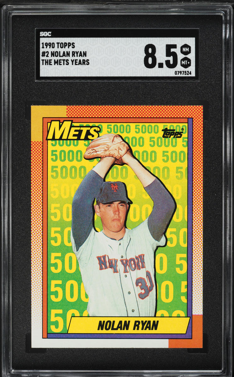 1990 Topps Mets Nolan Ryan #2 SGC 8.5 NM-MT+