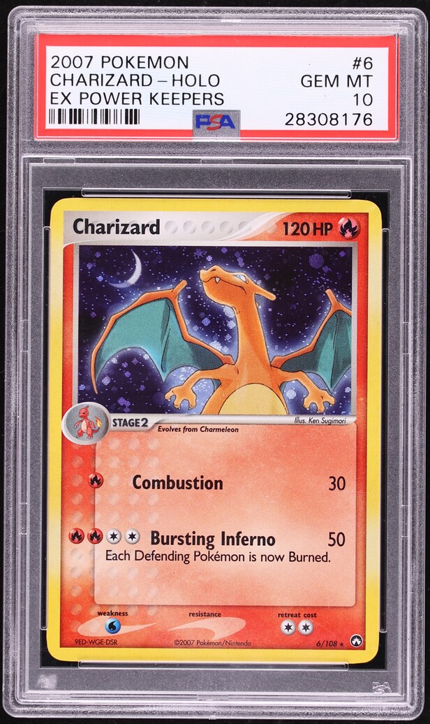 2007 Pokemon EX Power Keepers Holo Charizard #6 PSA 10 GEM MINT