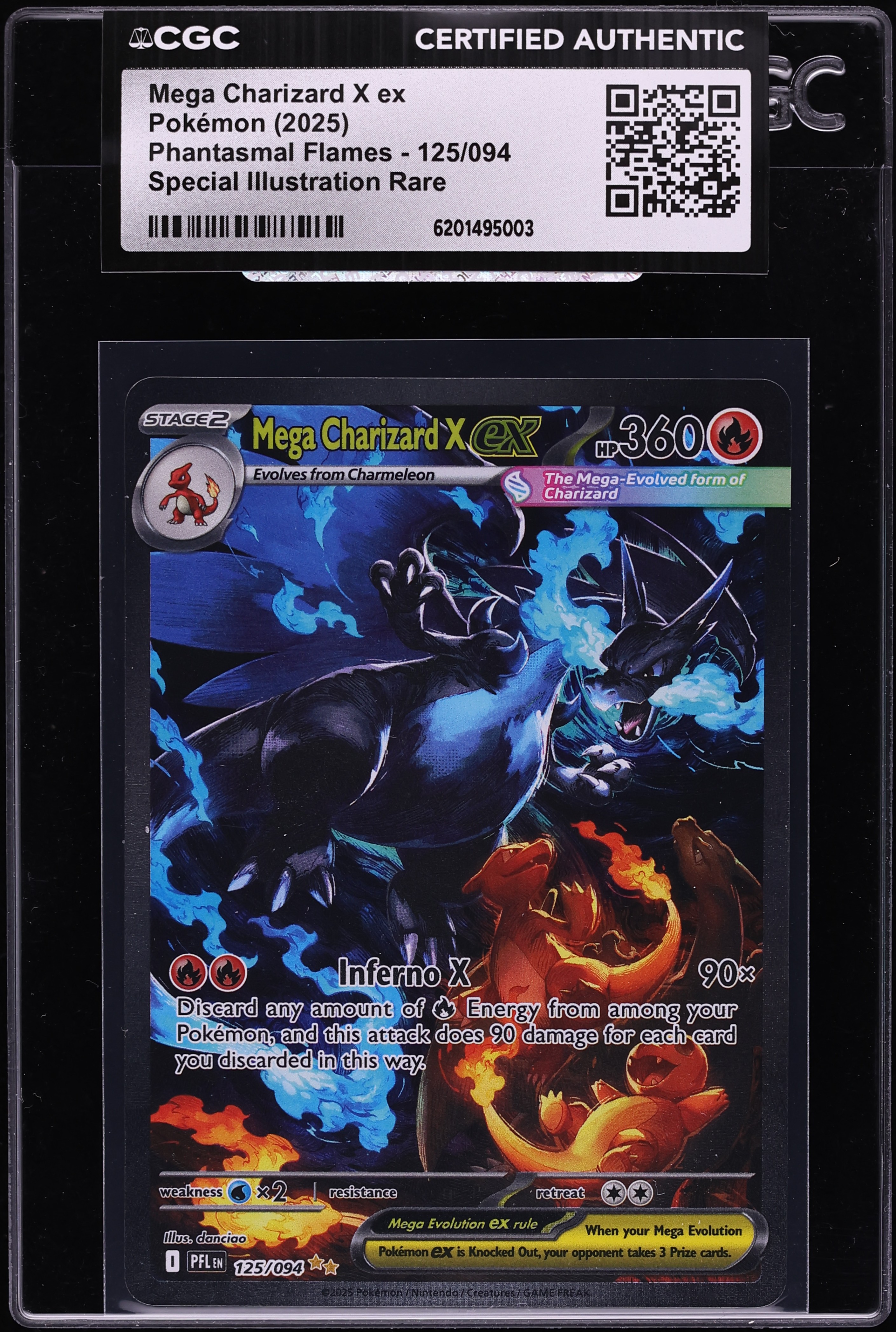 2025 Pokemon Mega Evolution Phantasmal Flames SIR Mega Charizard X ex #125 CGC AUTH