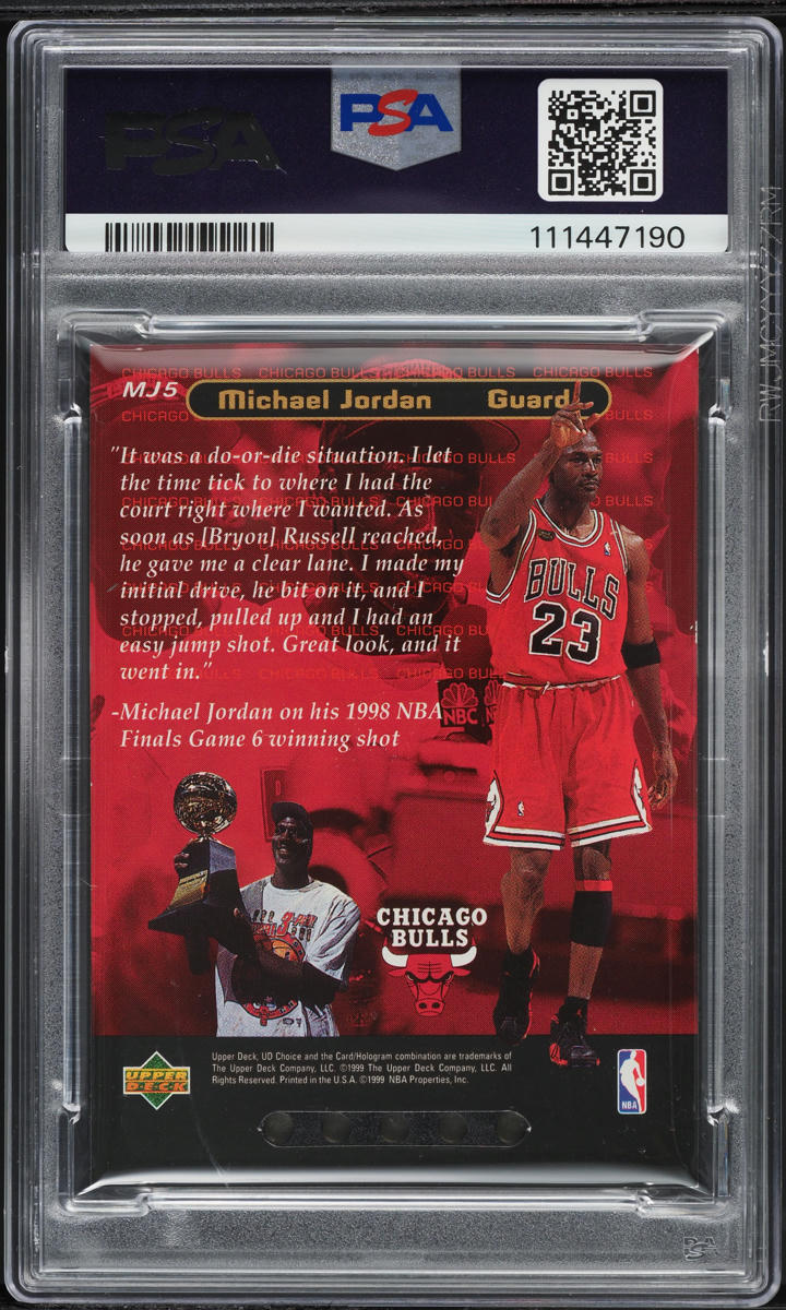1998 Upper Deck Game Call Michael Jordan #MJ5 PSA 6 EXMT
