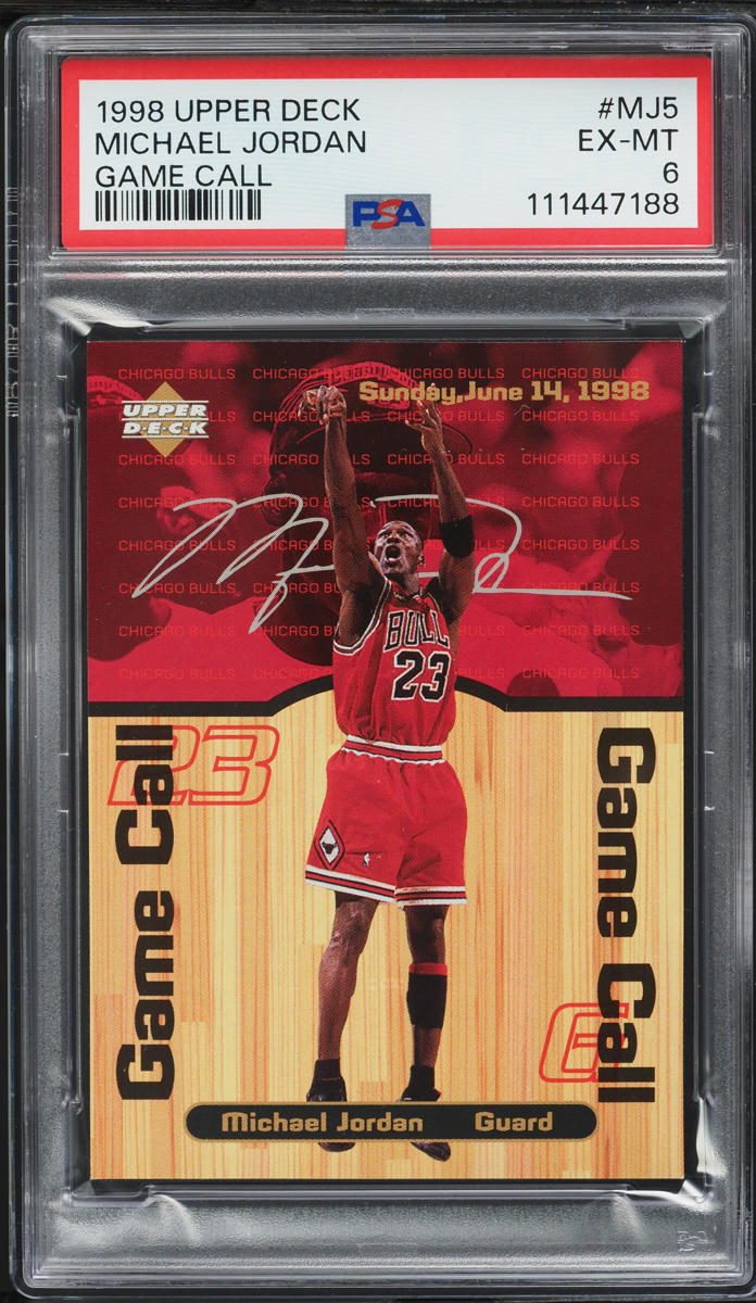 1998 Upper Deck Game Call Michael Jordan #MJ5 PSA 6 EXMT
