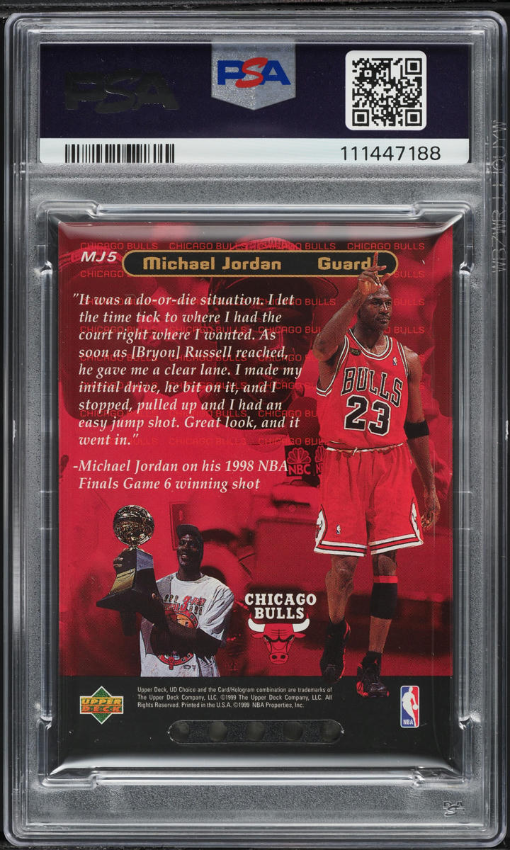 1998 Upper Deck Game Call Michael Jordan #MJ5 PSA 6 EXMT