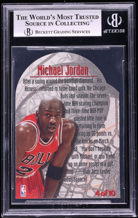 1995 Metal Maximum Die-Cut Michael Jordan #4 BGS 8.5 NM-MT+