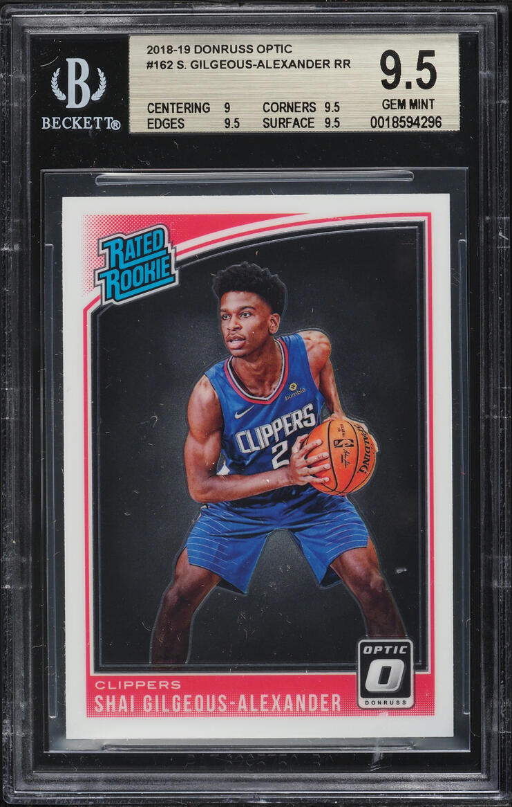 2018 Donruss Optic Shai Gilgeous-Alexander ROOKIE #162 BGS 9.5 GEM MINT