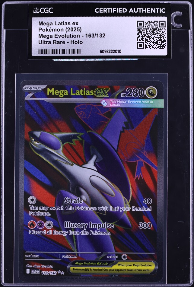 2025 Pokemon Mega Evolution Full Art Mega Latias ex #163 CGC 10