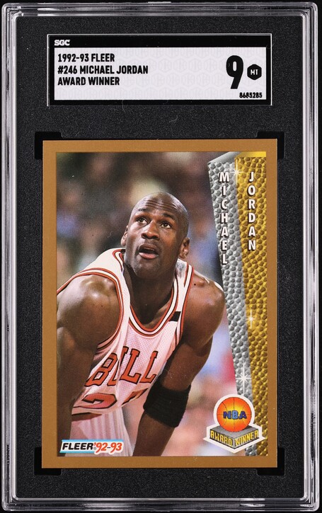 1992 Fleer Award Winner Michael Jordan #246 SGC 9 MINT