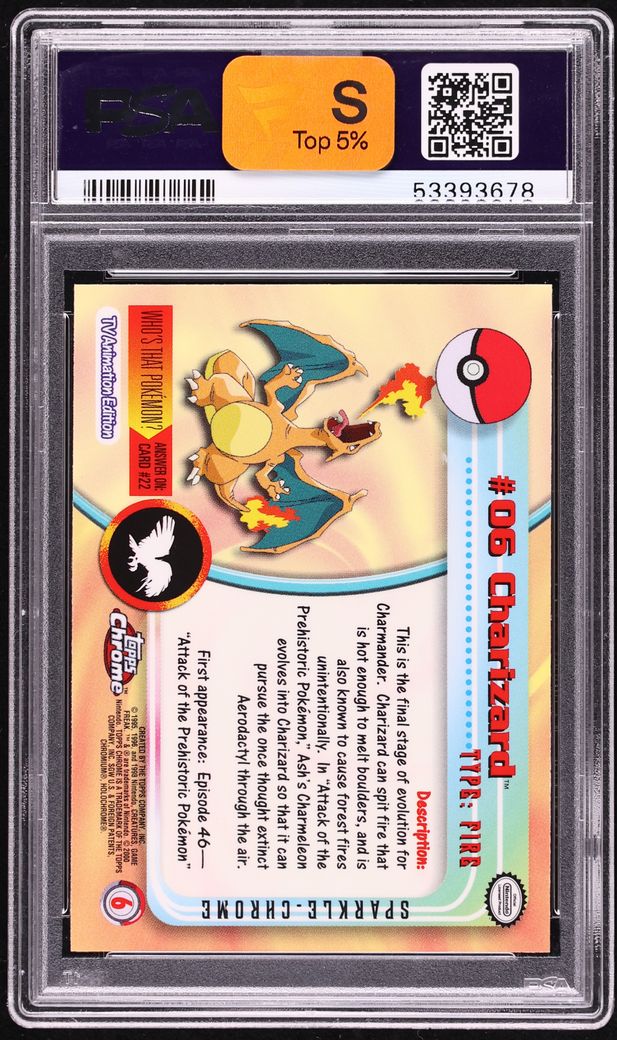 2000 Topps Chrome Pokemon Series 1 Sparkle Charizard #6 PSA 10 GEM MINT