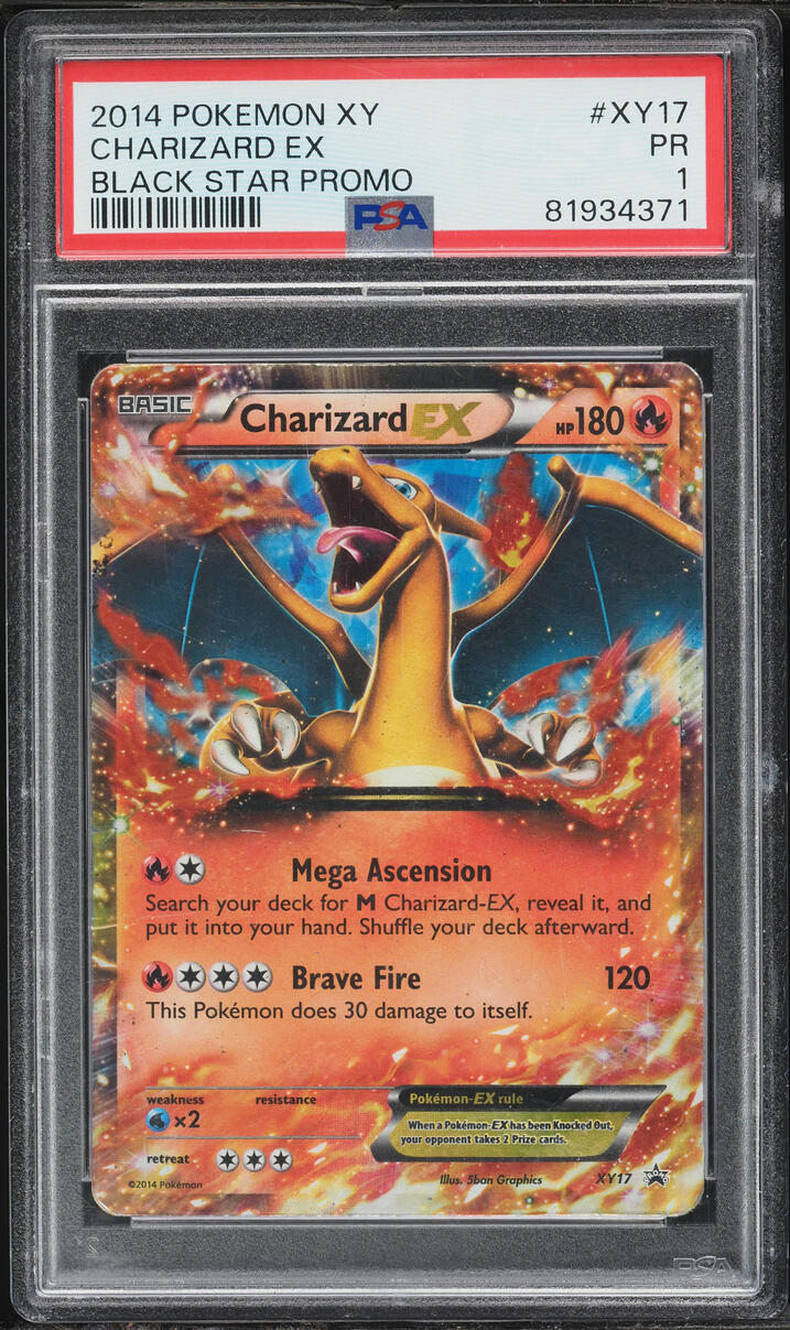 2014 Pokemon XY Promo Holo Charizard EX #XY17 PSA 1 PR