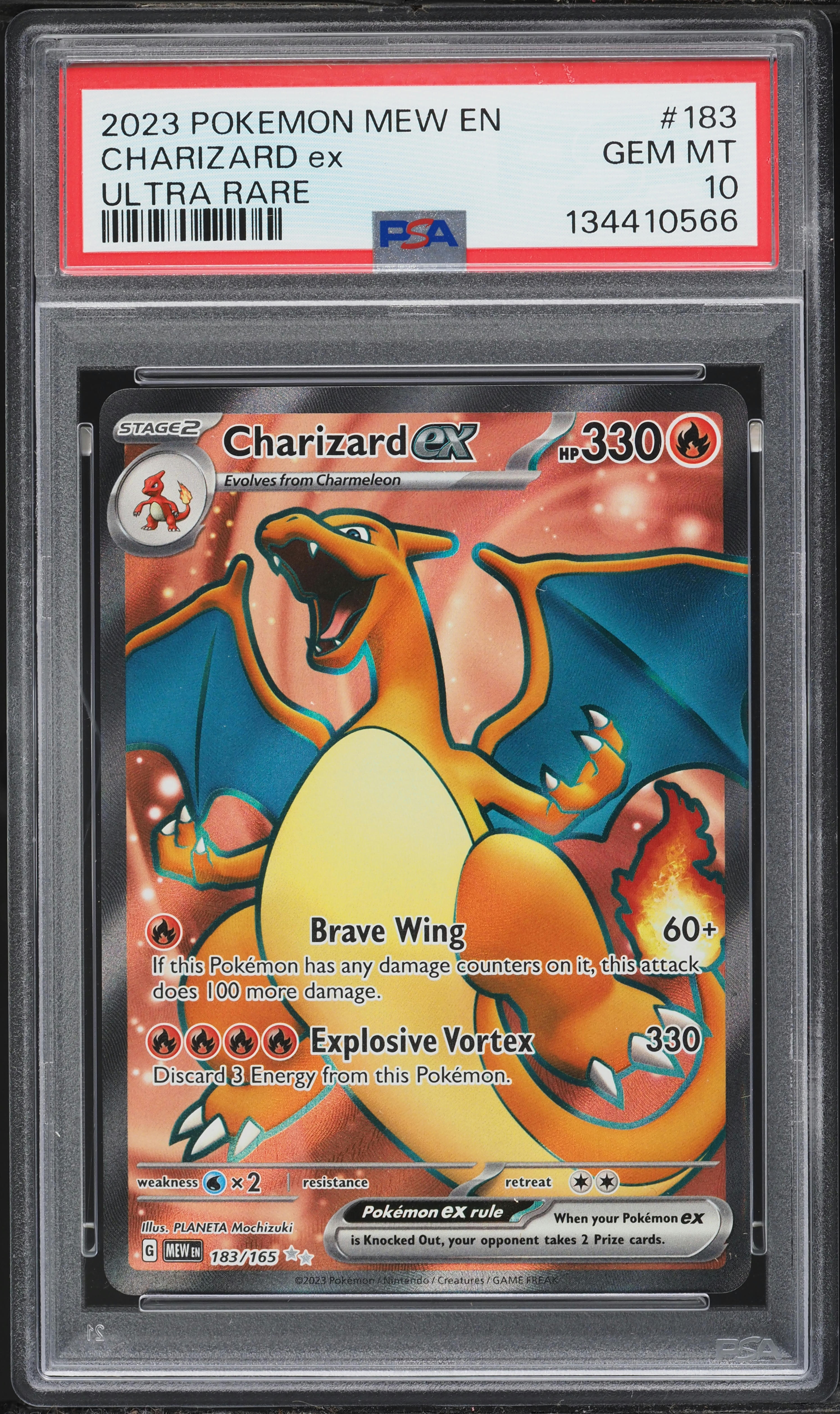2023 Pokemon Scarlet & Violet 151 Full Art Charizard EX #183 PSA 10 GEM MINT