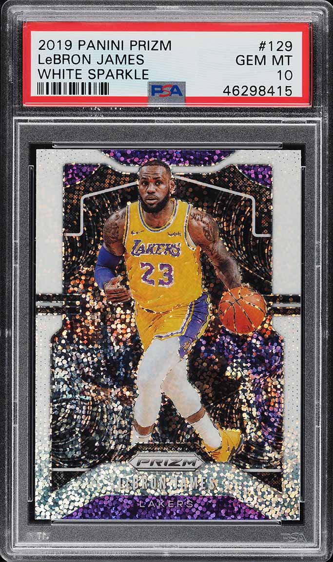2019 Panini Prizm Red Ice LeBron James #129 PSA 9 MINT on Fanatics