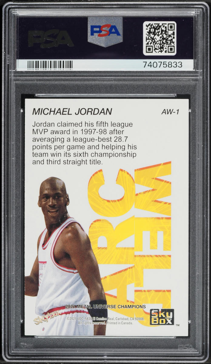 2021 Metal Universe Champions Arc Weld Michael Jordan #AW-1 PSA 10 GEM MINT