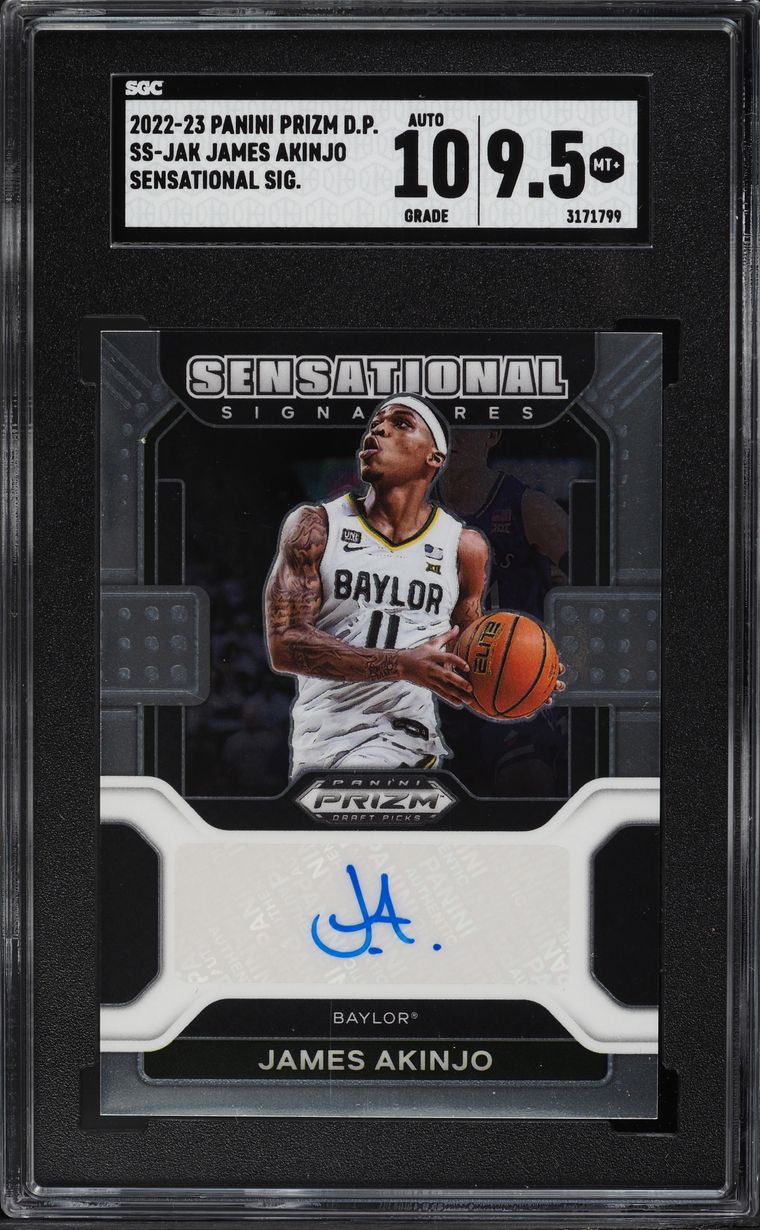 2022 Panini Prizm Draft Picks Sensational Jam Akinjo ROOKIE AUTO #SS-JAK SGC 9.5 - Main Image