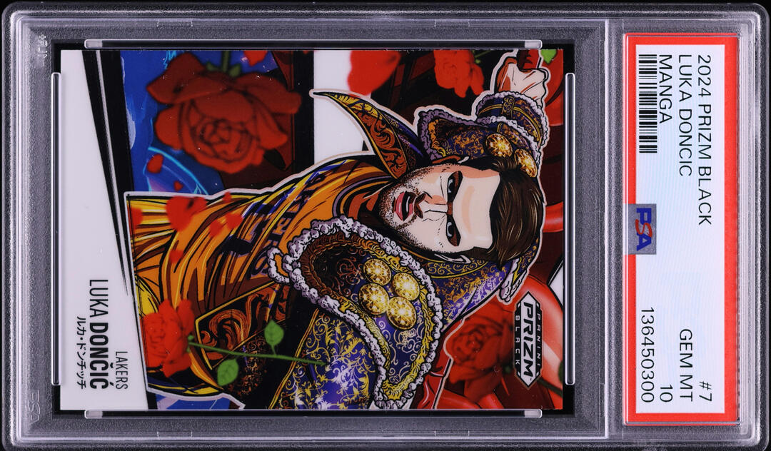 2024 Panini Prizm Black Manga Luka Doncic #7 PSA 10 GEM MINT