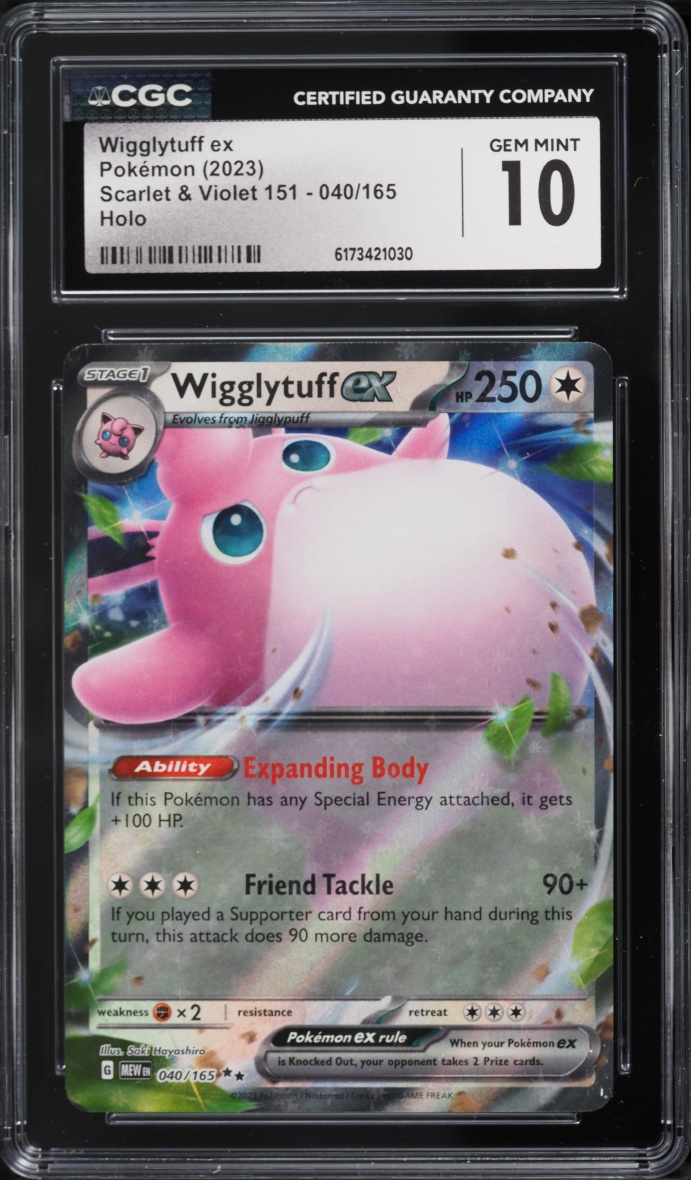 2023 Pokemon Scarlet & Violet 151 Holo Wigglytuff Ex #40 CGC 10 GEM MINT