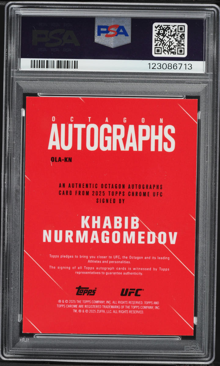 2025 Topps Chrome UFC Octagon Legends Orange Refractor Khabib ...