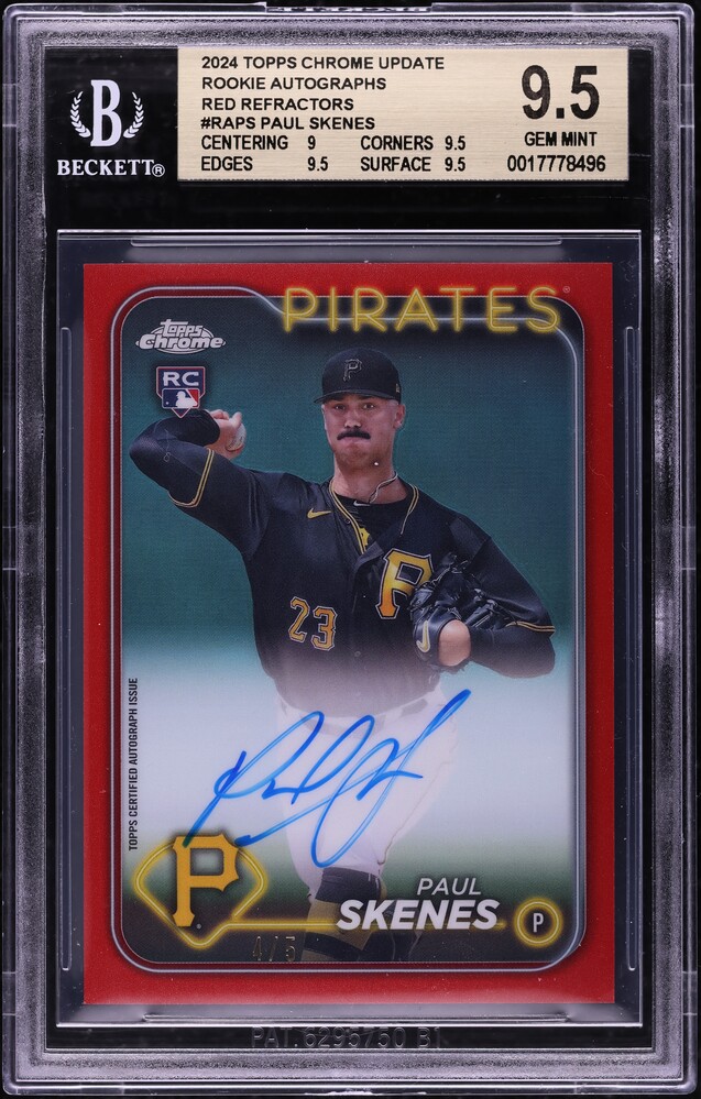 2024 Topps Chrome Update X-Fractor Paul Skenes ROOKIE #USC27