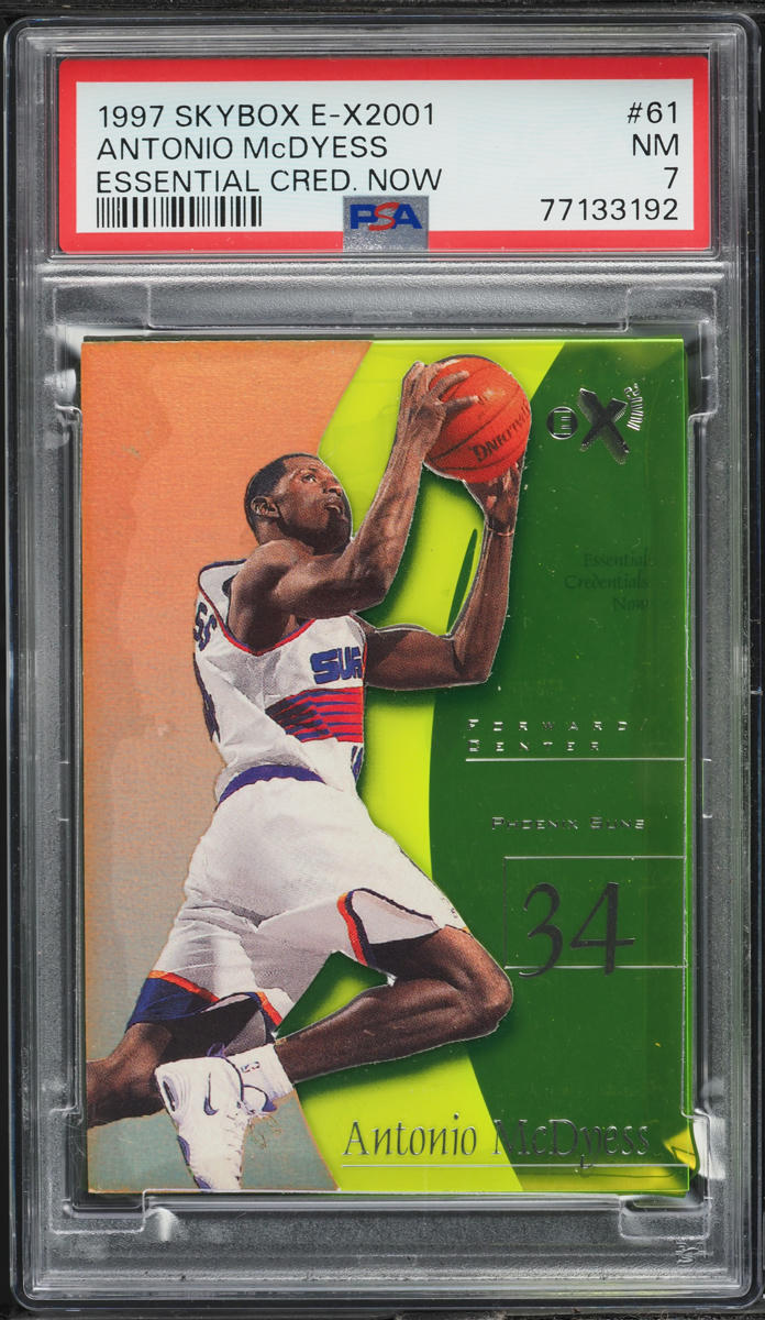 1997 Skybox E-X2001 Essential Credentials Now Antonio McDyess /61 #61 PSA 7 NRMT