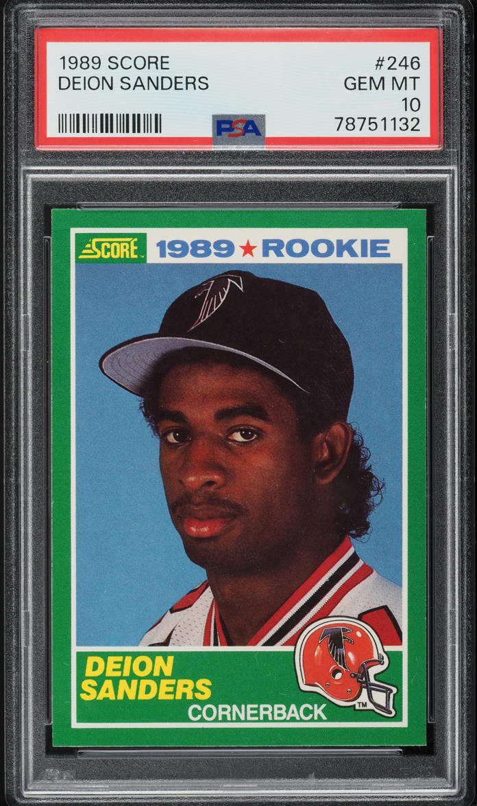 1989 Score Football Deion Sanders ROOKIE #246 PSA 10 GEM MINT