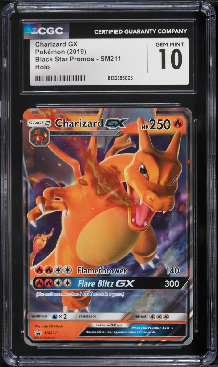 2019 Pokemon Sun & Moon Black Star Promo Charizard GX #SM211 CGC 10 GEM MINT