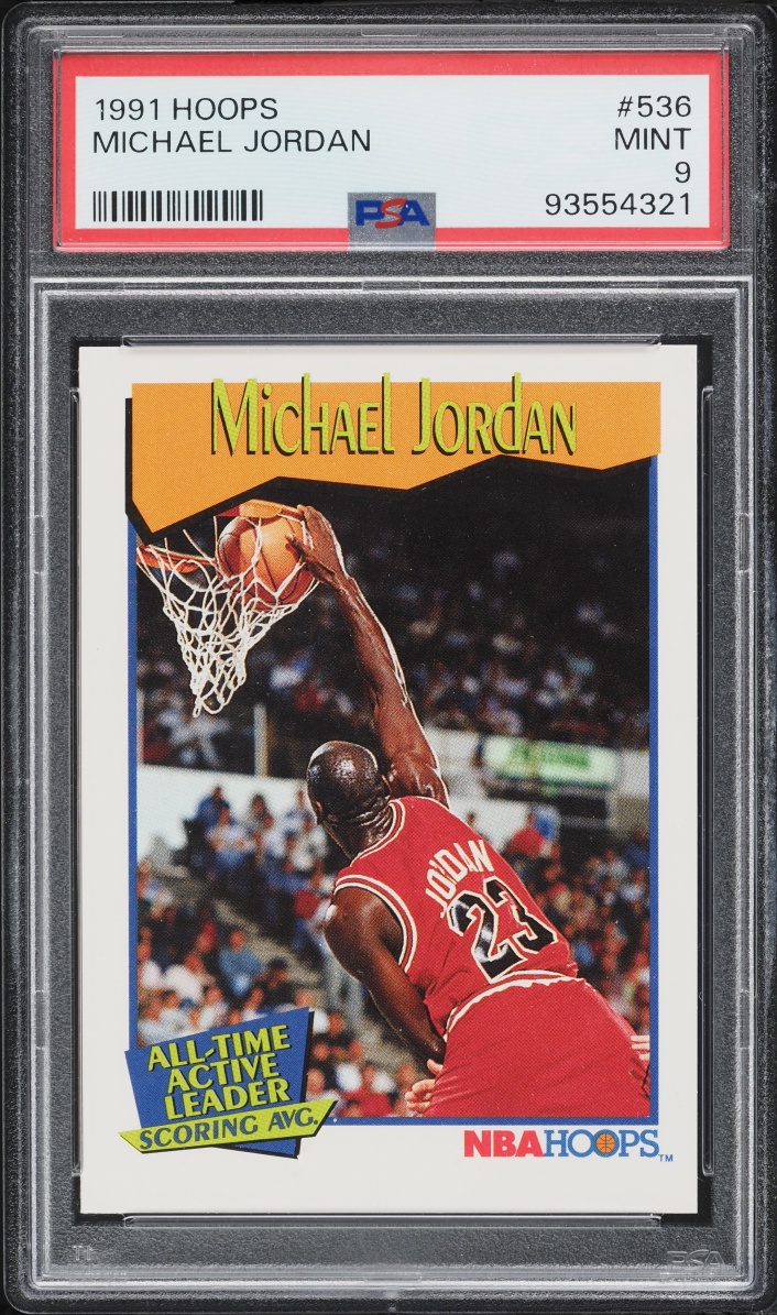 1991 Hoops Michael Jordan #536 PSA 9 MINT