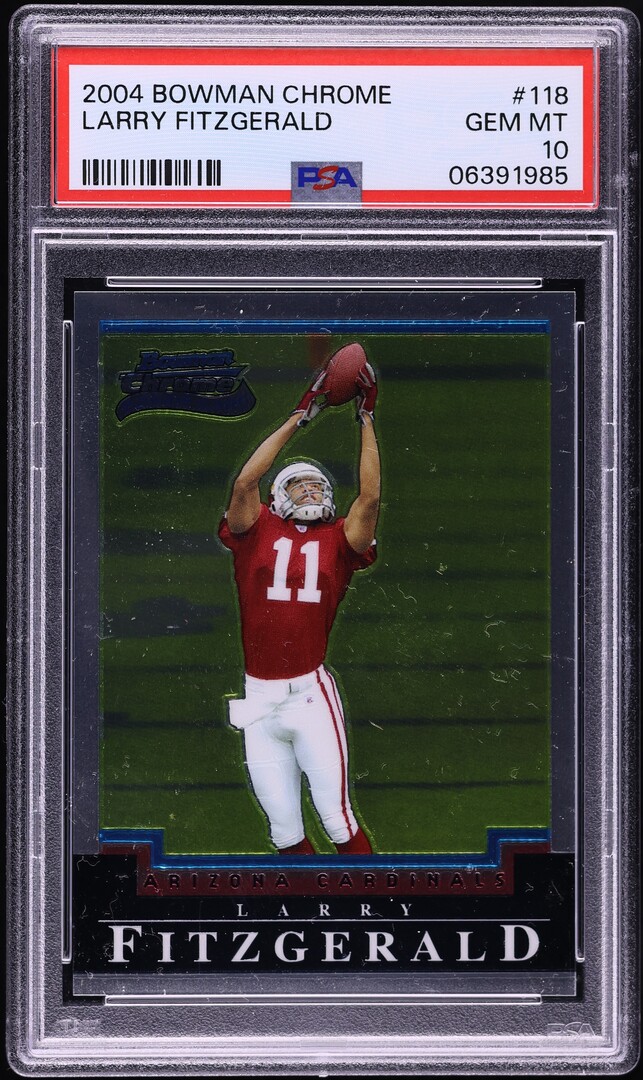 2004 Bowman Chrome Larry Fitzgerald ROOKIE #118 PSA 10 GEM MINT