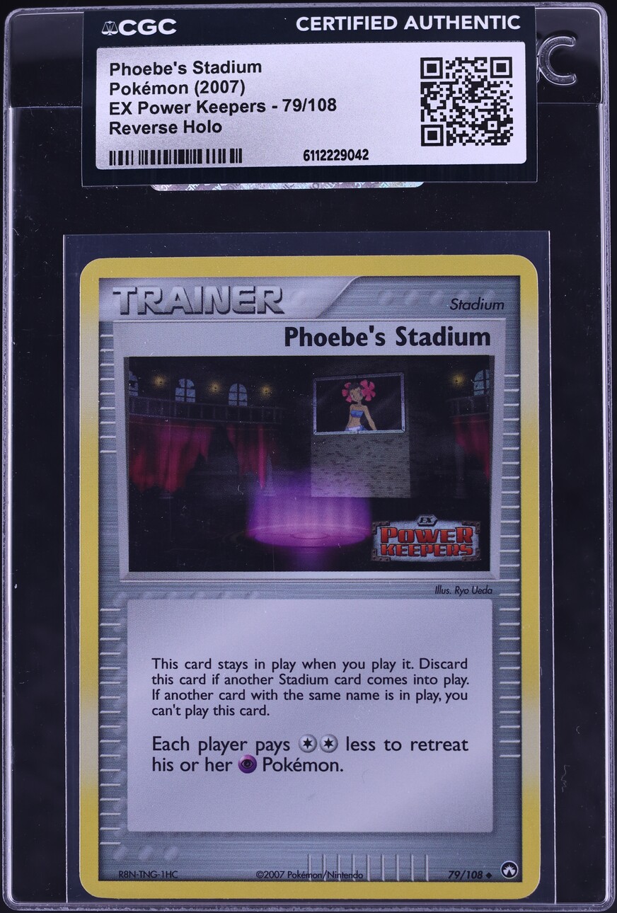 2007 Pokemon EX Power Keepers Reverse Holo Phoebe's Stadium #79 CGC AUTH