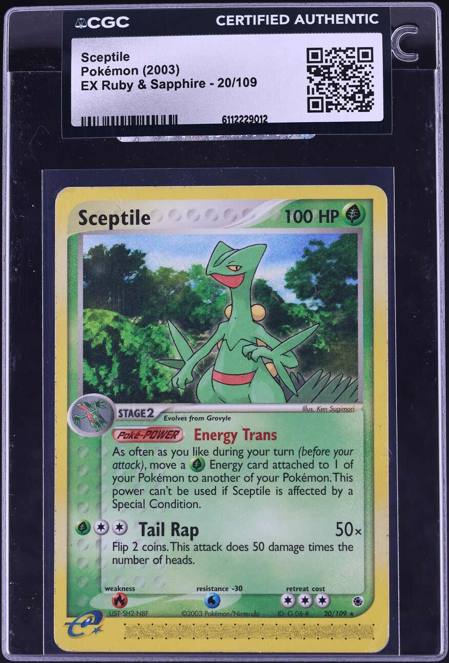2003 Pokemon EX Ruby & Sapphire Sceptile #20 CGC AUTH