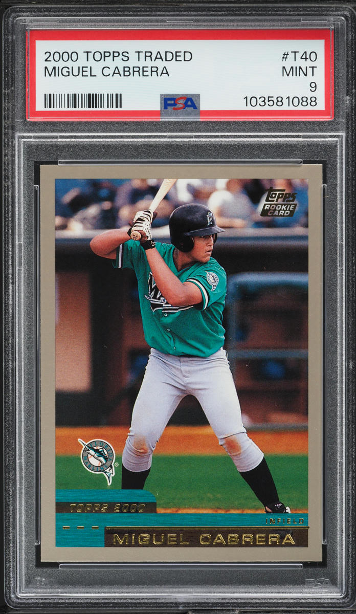 2000 Topps Traded Miguel Cabrera ROOKIE #T40 PSA 9 MINT