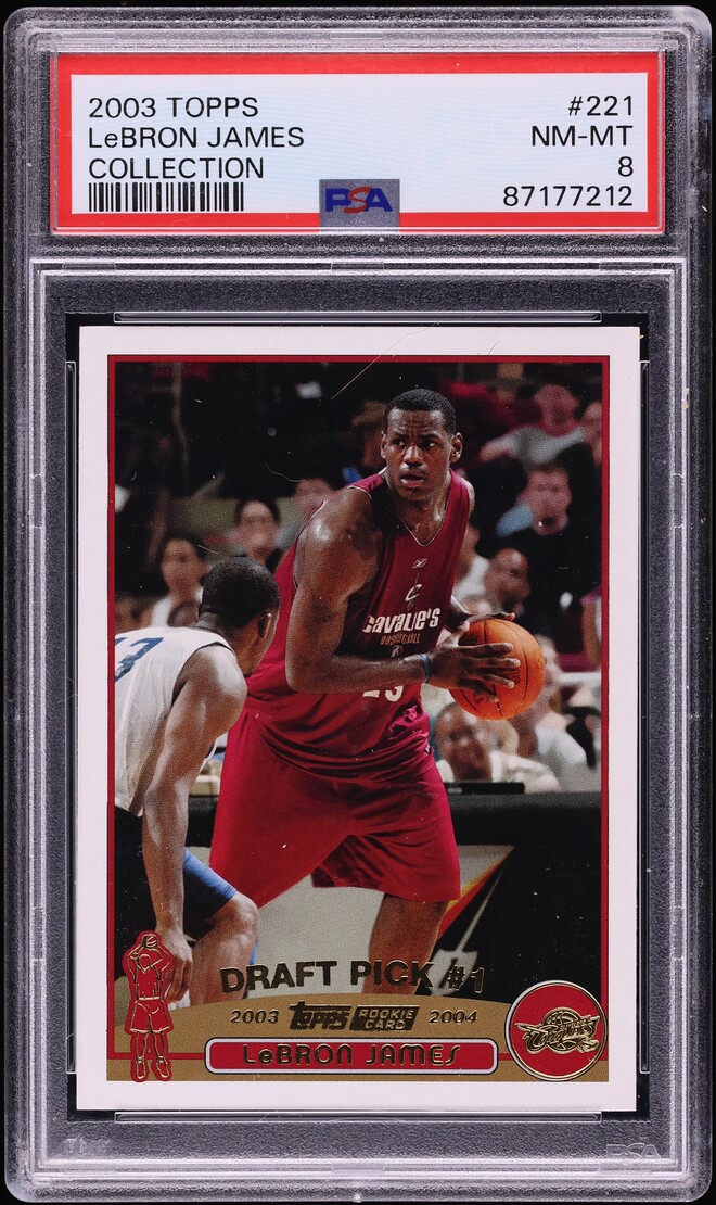 2003 Topps Collection LeBron James ROOKIE #221 PSA 8 NM-MT