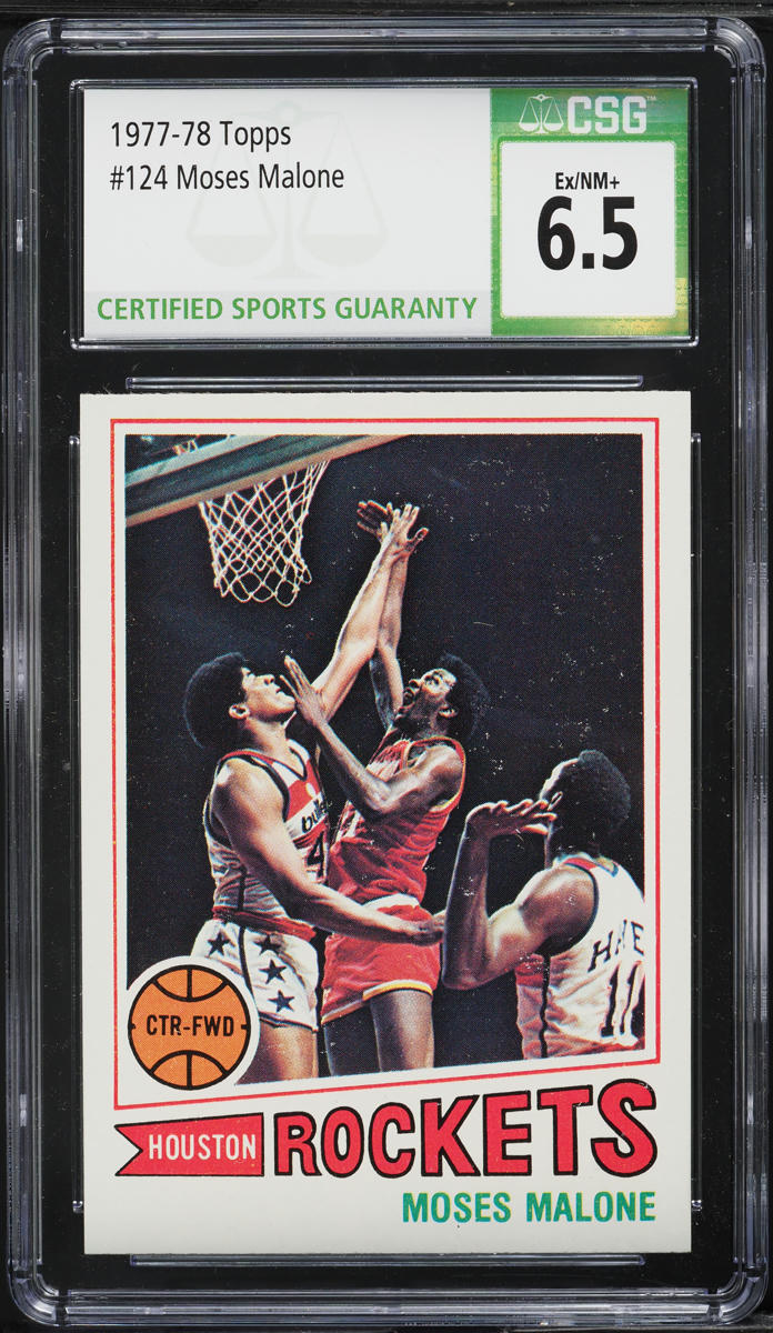1977 Topps Basketball Moses Malone #124 CSG 6.5 EXMT+
