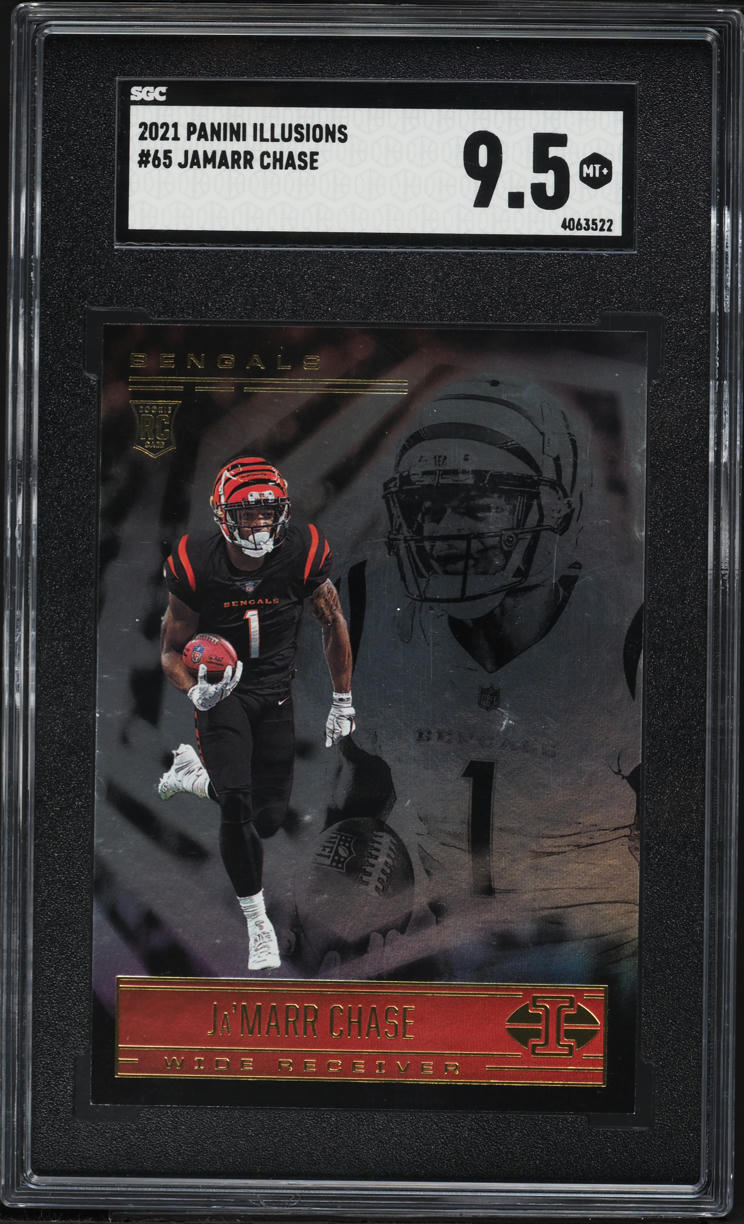 2021 Panini Illusions Ja'Marr Chase ROOKIE #65 SGC 9.5 MINT+