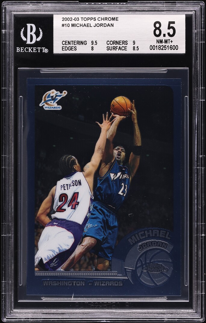 2002 Topps Chrome Michael Jordan #10 BGS 8.5 NM-MT+