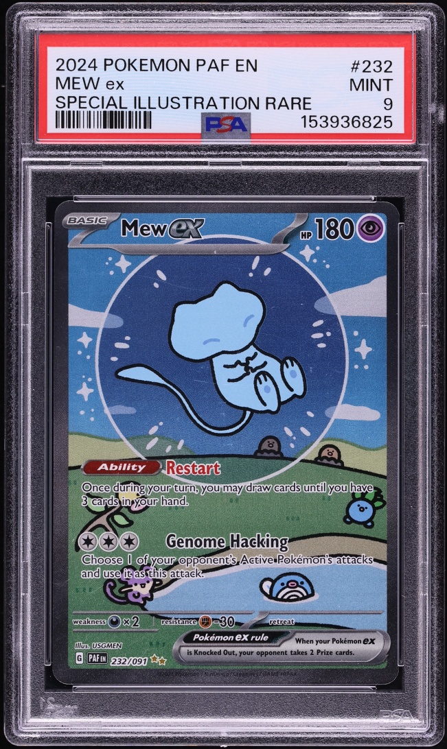 2024 Pokemon Scarlet & Violet Paldean Fates SIR Shiny Mew ex #232 PSA 9 MINT