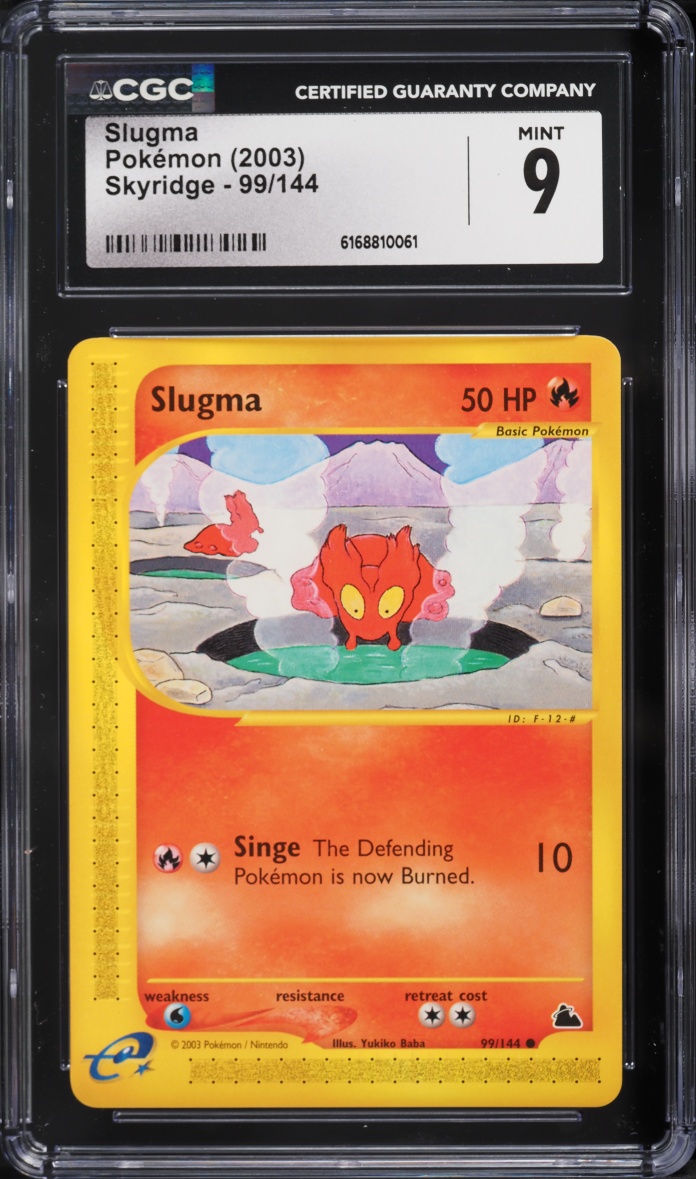 2003 Pokemon E-Card Skyridge Slugma #99 CGC 9 MINT