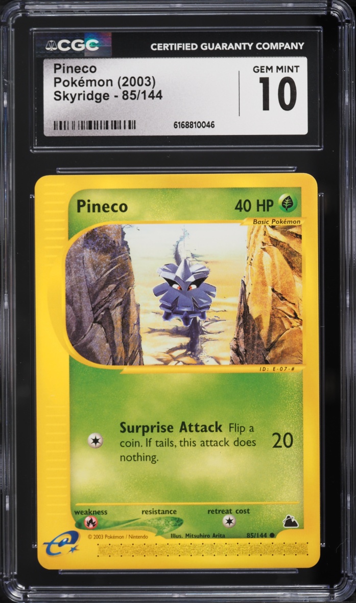 2003 Pokemon E-Card Skyridge Pineco #85 CGC 10 GEM MINT