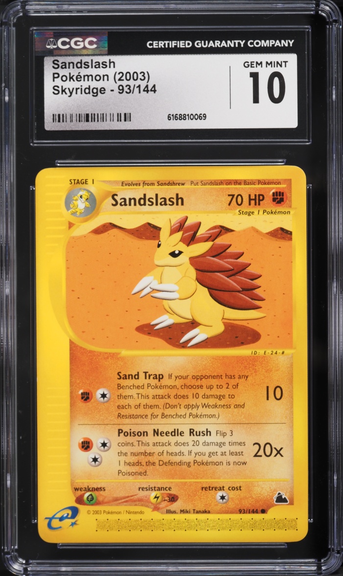2003 Pokemon E-Card Skyridge Sandslash #93 CGC 10 GEM MINT