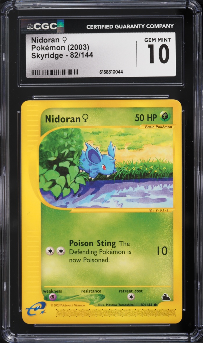 2003 Pokemon E-Card Skyridge Nidoran #82 CGC 10 GEM MINT