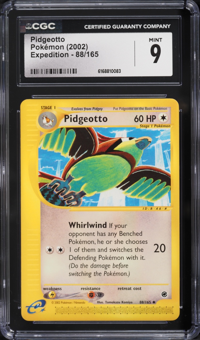 2002 Pokemon E-Card Expedition Pidgeotto #88 CGC 9 MINT