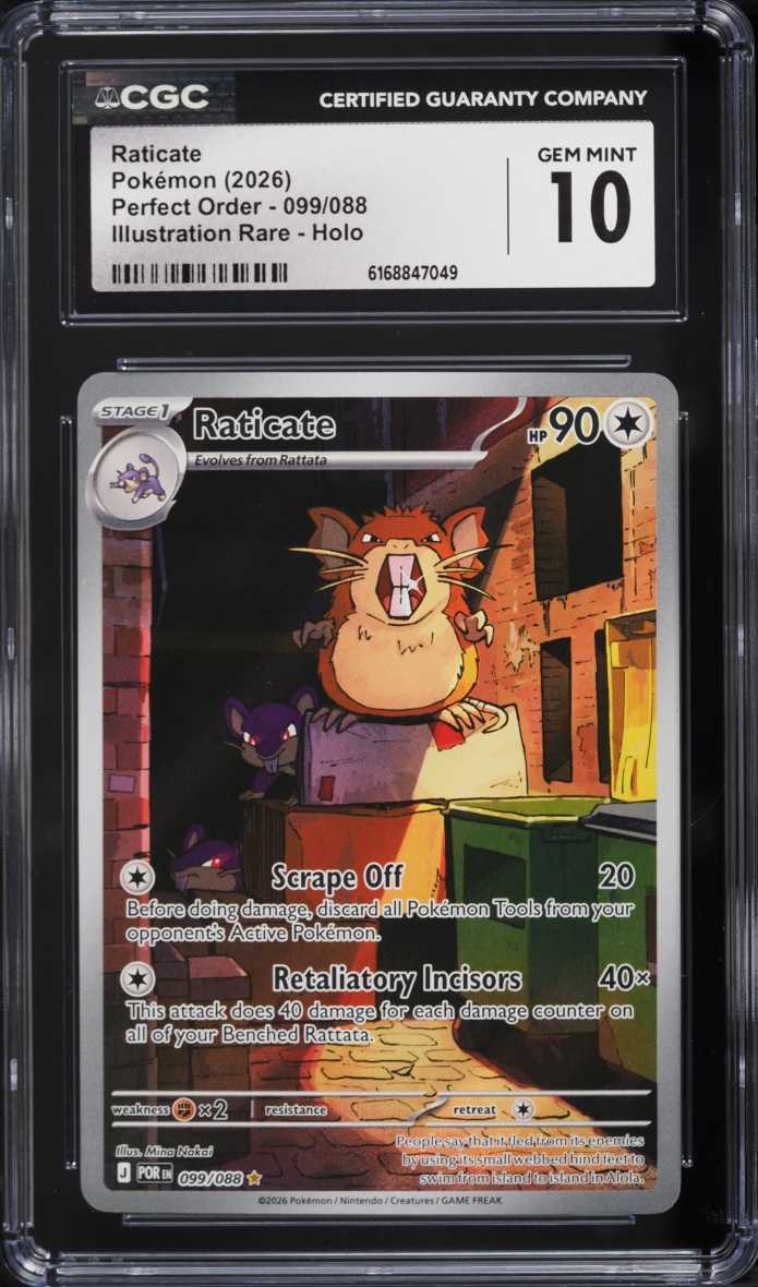 2026 Pokemon Mega Evolution Perfect Order IR Raticate #99 CGC 10 GEM MINT