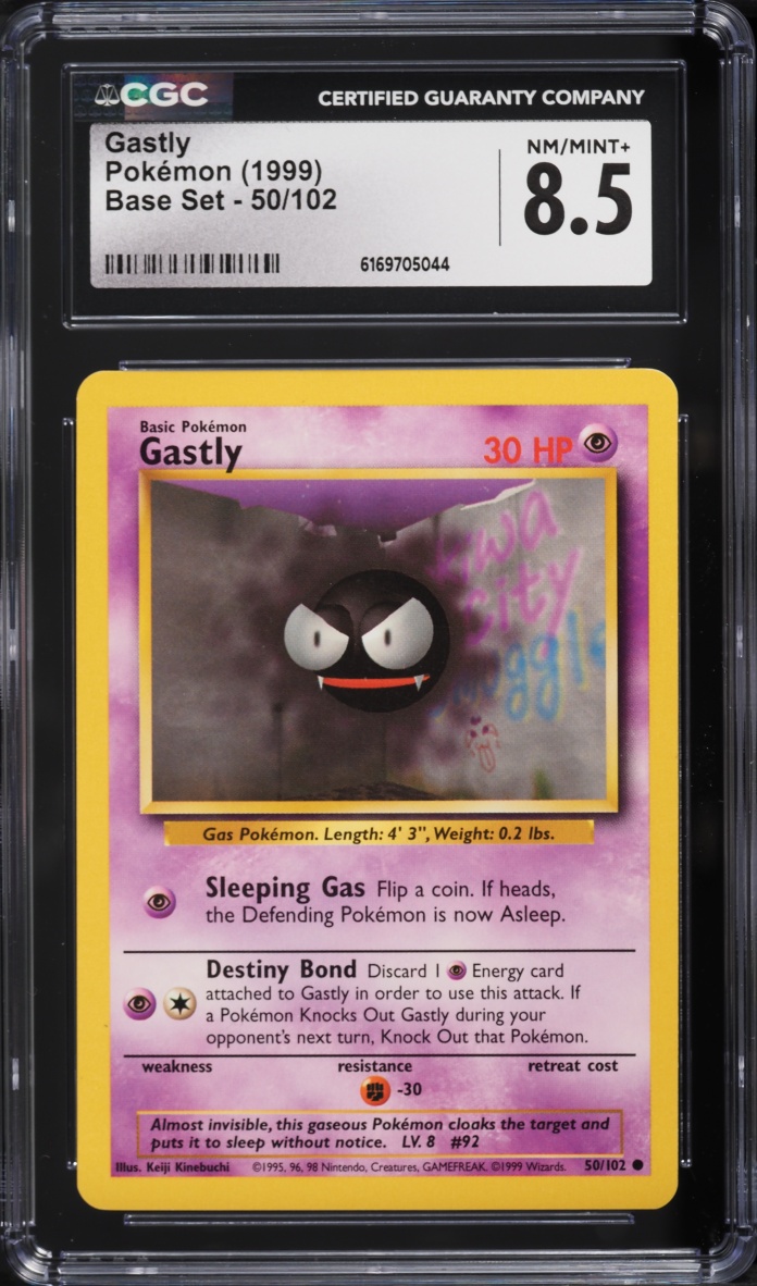 1999 Pokemon Base Set Gastly #50 CGC 8.5 NM-MT+