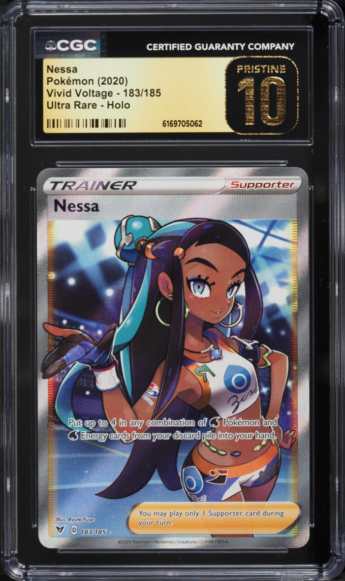 2020 Pokemon Sword & Shield Vivid Voltage Full Art Nessa #183 CGC 10 PRISTINE