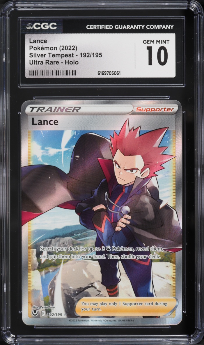 2022 Pokemon Sword & Shield Silver Tempest Full Art Lance #192 CGC 10 GEM MINT