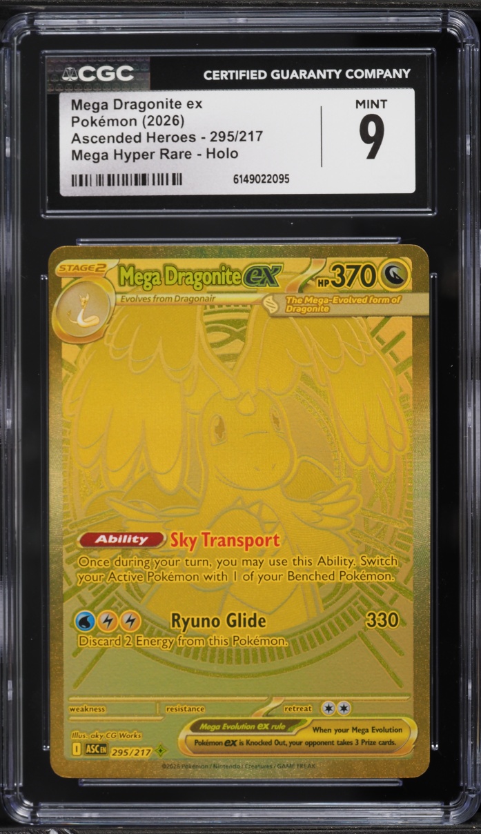 2026 Pokemon Mega Evolution Ascended Heroes MHR Mega Dragonite Ex #295 CGC 9 MINT