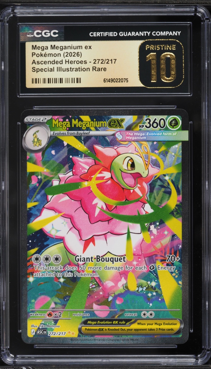 2026 Pokemon Mega Evolution Ascended Heroes SIR Mega Meganium ex #272 CGC 10 PRISTINE