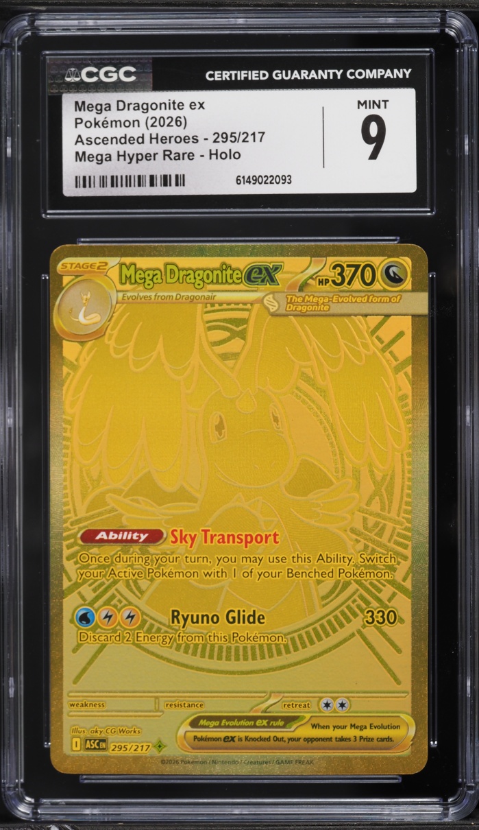 2026 Pokemon Mega Evolution Ascended Heroes MHR Mega Dragonite Ex #295 CGC 9 MINT