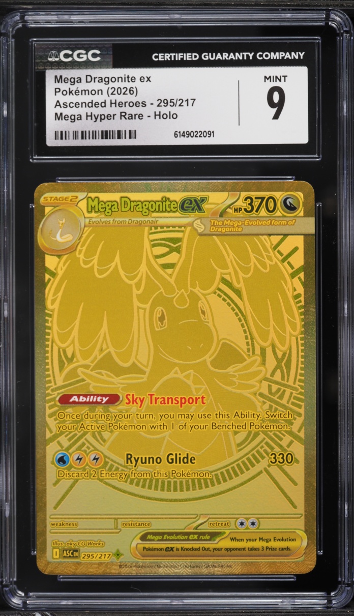 2026 Pokemon Mega Evolution Ascended Heroes MHR Mega Dragonite Ex #295 CGC 9 MINT